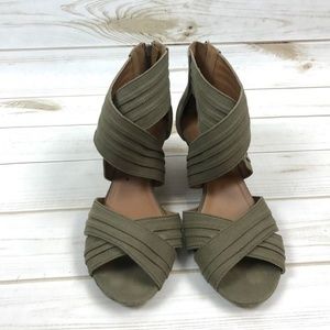 Maurices Ricki 4" Cork Wedges Olive Green Size 11